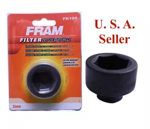FRAM FILTER WRENCH OIL FILTER SOCKET 24mm FK100 New For BMW, Saturn 1.8L, & ETC - Picture 1 of 3