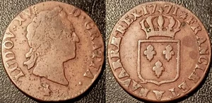 Louis XV - sol à la vieille tête 1771 V, Troyes ! L4L.520 - Imagen 1 de 3