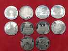 Tunesien, Sammlung, 10 x  1 Dinar, Habib Bourguiba,  1969, Silber, 200g  schwer