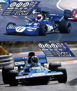 Decals Tyrrell 002 003 GP France 1971 11 12 Slot calcas Stewart Cevert - Bild 1 von 3