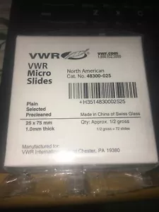 1 caja de microscopio VWR micro diapositivas gato, no. 48300-025 1/2 bruto - Imagen 1 de 2