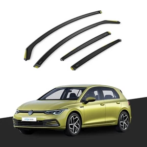 VW GOLF MK8 2020-onwards 5 Door Hatchback Wind Deflectors 4pc Tinted - Picture 1 of 10