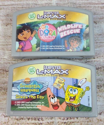 Leapster L-Max Games Dora the Explorer Wildlife Rescue Spongebob Saves the Day - Image 1 of 4