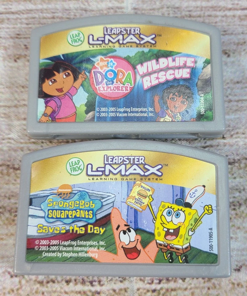 Leapster L-Max Games Dora the Explorer Wildlife Rescue Spongebob Saves the Day - Image 1 of 4