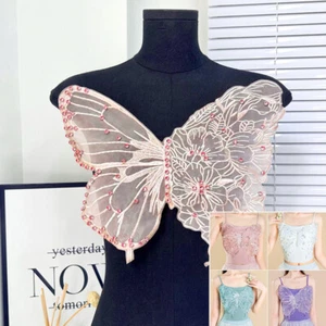 Chinese Style Embroidered Patch Butterfly Applique DIY Dance Costume Decoration - Picture 1 of 29