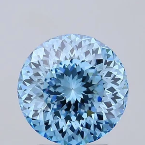 Diamante de laboratorio brillante de corte portugués -1 quilate - color azul VVS1 - suelto y certificado - Imagen 1 de 8