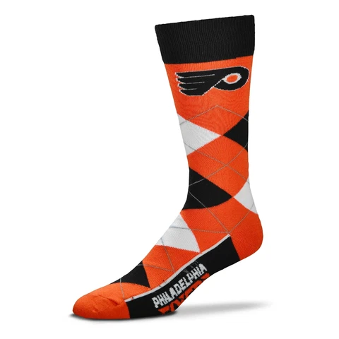 PHILADELPHIA FLYERS HOCKEY SOCKS ARGYLE JERSEY CLR MEN USA SHOES SZ 8 9 10 11 12 Cover