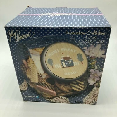 Julie Pomerantz Cookie Jar Home Sweet Home Glass Gallon Homestead - Image 1 of 4