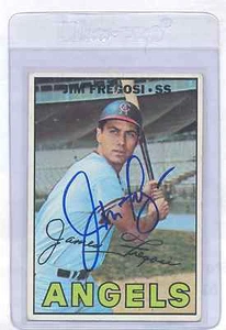 Jim Fregosi 1967 Topps #385 Autographed Baseball Card California Angels DECEASED - Picture 1 of 1