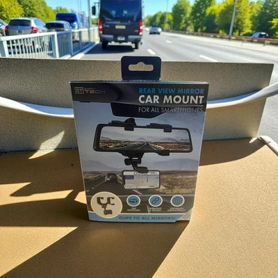 Espejo retrovisor Simply Tech montaje para teléfono de coche - soporte ajustable 360° - nuevo Foto 1 de 4