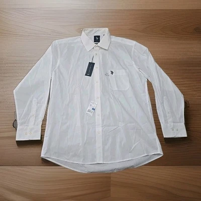 U.S. Polo Assn Nuevo con Etiquetas Camisa Slimfit Abotonada Para Hombres Talla XL 17-17.5 34/35 Blanca Preppy Foto 1 de 4