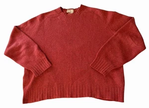 Vintage J D McGeorge of Scotland Shetland Wollpullover 46 Burnt Orange Crew - Bild 1 von 7