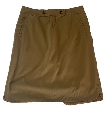 Piazza Sempione Tan Pencil Lined Skirt Size 42 (US 10) Made In Italy Waist 32" - Image 1 of 4