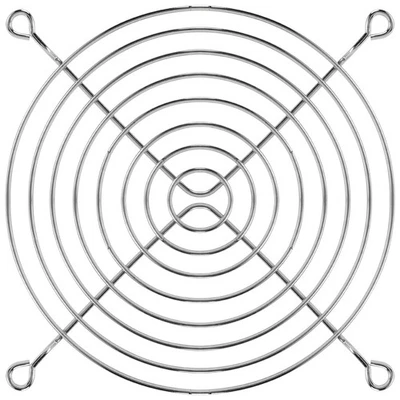 1X(PC DC Lueftergitter Schutz Metall Fingerschutz 120 mm 12cm Silber Ton O5R7) - Bild 1 von 4