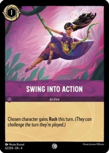 4x Swing into Action - 62/204 - Common - Cold Foil NM-Mint Disney Lorcana: Ursul - Picture 1 of 1