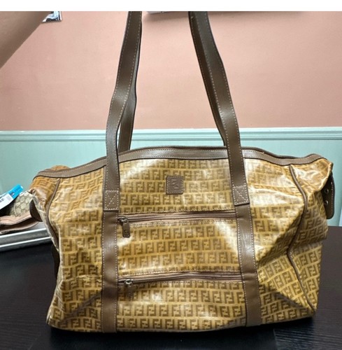 Borsa borsone Boston vintage Fendi monogramma stampa all over Zucca vintage raro