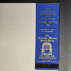 The Kennedy-Warren Dining Room Washington D.C. Vintage Gold Matchbook - Picture 1 of 3