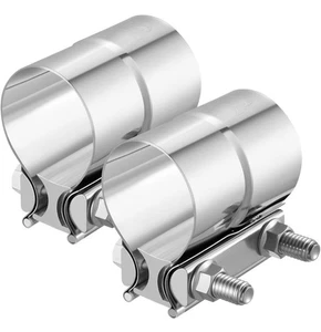 EVIL ENERGY Exhaust Clamp, Butt Joint Band Clamp Sleeve Coupler 2.25 inch - Foto 1 di 6