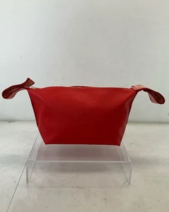 Carolina Herrera Fragrances Red Saffiano Faux Leather Gift Clutch - Picture 1 of 7