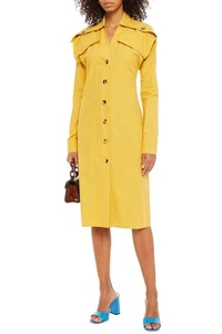 RRP€1455 BOTTEGA VENETA Poplin Midi Shirt Dress IT34 US0 UK4 XS Removable Collar - Imagen 1 de 6