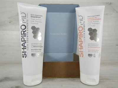 Champú y acondicionador para pérdida de cabello Shapiro MD, fórmula vegana con bloqueadores DHT Foto 1 de 4