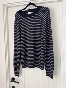 Saint Laurent Men’s Wool Knit Striped Jumper Size XL But Fits Size Medium/Large - Picture 1 of 6