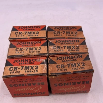 6 NOS Johnson CR-7MX2 CB-90 9560-SB Bearings 1937-54 Chrysler Dodge DeSoto Flath - Image 1 of 4