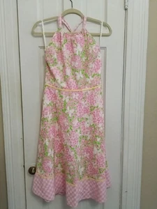 Vintage Lilly Pulitzer size 6 halter floral butterfly dress - vintage VTG Y2K C4 - Picture 1 of 5