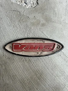 Vintage 1990s Vans Off The Wall Skate Shoe Adverting Display Sign 11”x 3.5” - Picture 1 of 9