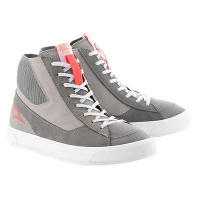 Alpinestars Stated Shoes - Light Grey/Red Fluo/White - Image 1 of 4