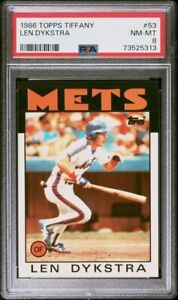 1986 Topps TIFFANY Lenny Dykstra Rookie Baseball Card #53 PSA 8 NM-MT