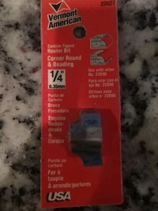 Vermont American 22627 Carbide Tip 1/4" Corner Round & Beading Router Bit  - Picture 1 of 1