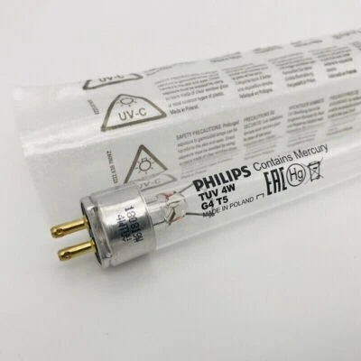 PHILIPS TUV 4W T5 Lamp Tube G4T5 UV Filter Bulb Lamp UV-C 4 Watt - Image 1 of 2