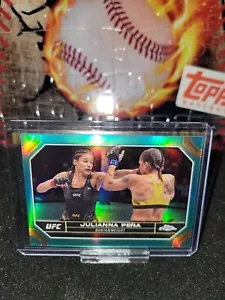 2024 Topps Chrom UFC Julianna Pena Aqua Refraktor #/199 # 102 - Bild 1 von 2