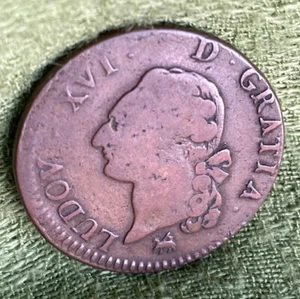 France Sol 1789 B - Copper - Louis XVI - Picture 1 of 12