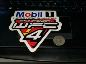 Mobil 1 World Ford Challenge Sponsor Advert Promo Sticker/Decal 4" x 4" - Picture 1 of 1