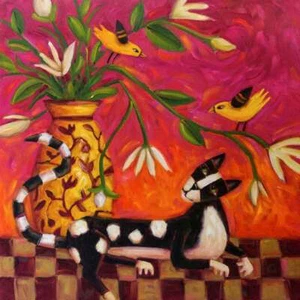 Dog Bird Accent & Decor Tile Cindy Revell Art POV-CR008AT - Imagen 1 de 2