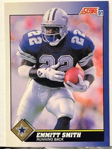 1991 SCORE (EMMITT SMITH, Dallas Cowboys) Set Card #15 Football, NM - Picture 1 of 2