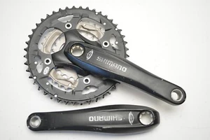 SHIMANO DEORE HOLLOWTECH BICYCLE BLACK 175 MM 44/32/22 TOOTH CRANKSET FC-M521 - Picture 1 of 6