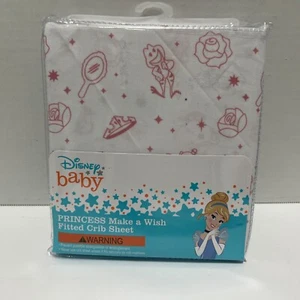 Disney Baby Princess Make A Wish Fitted Crib Sheet 28x52 in Machine Wash - Picture 1 of 6