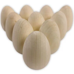 10 Wooden Eggs Personalise & Paint Easter Egg 5.5x 3.5cm Easter Egg Crafts Craft - Picture 1 of 7