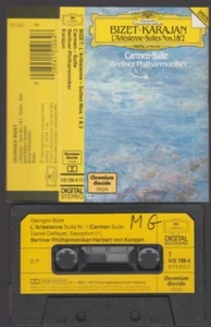Bizet Karajan L'arlésienne Suites 1& 2 Carmen Cassette Audio K7 Tape DG Madcjay - Imagen 1 de 1