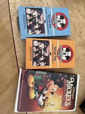The Mickey Mouse Club Volume One 1 And 2 And Christmas Disney VHS Vintage - Image 1 of 4