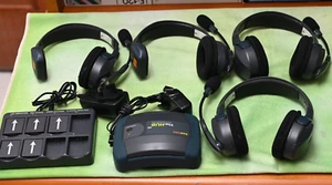Eartec UltraLITE & HUB 4 person system w/ 2 Dual Headsets 2 single headsets - Picture 1 of 17