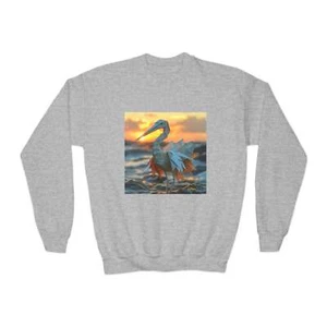 By The Seaside Series Print #1 Youth Crewneck Sweatshirt - Picture 1 of 17
