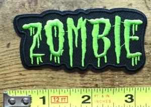 Zombie Patch Rock N Roll Jacket Sew ON Iron On Monsters Halloween Biker Rob Gift - Picture 1 of 1