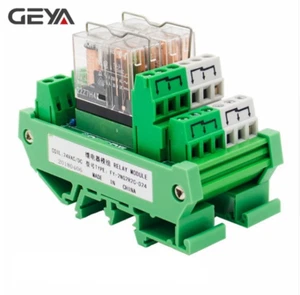 GEYA 2 Channel Omron Plug-in Relay Module 2NO2NC 12V 24V DPDT PLC Relay Module - Picture 1 of 6