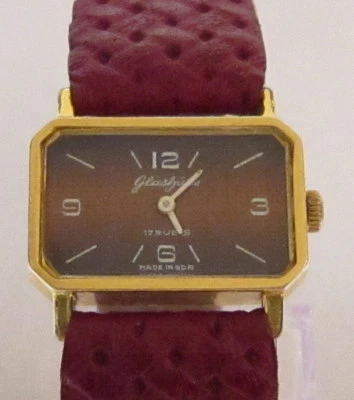 RELOJ VINTAGE CHAPADO EN ORO*GLASHUTTE*17 JOYAS, DAMAS, FUNCIONA *REPARADO* # 88A Foto 1 de 4