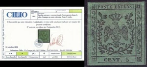 1852 ANTICHI STATI MODENA NR.1 AMPI MARGINI NUOVO MLH* 1^SCELTA RR CERT.CILIO - Picture 1 of 1