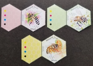 *FREE SHIP Malaysia Honey Bee 2019 Insect Flower (stamp color MNH *odd *unusual - Picture 1 of 5